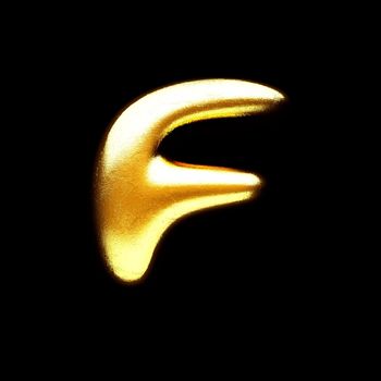 isolated golden letter