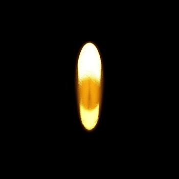 isolated golden letter