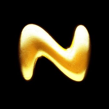 isolated golden letter
