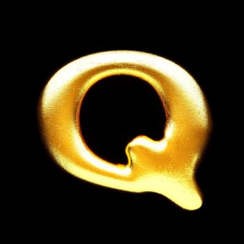 isolated golden letter