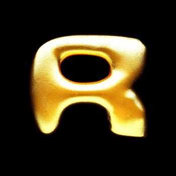 isolated golden letter