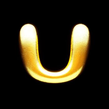 isolated golden letter