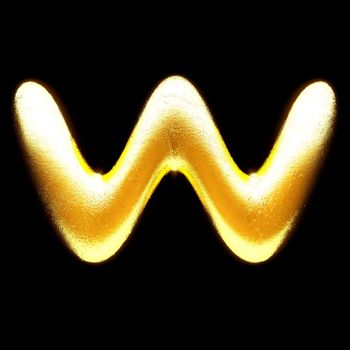 isolated golden letter