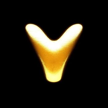 isolated golden letter