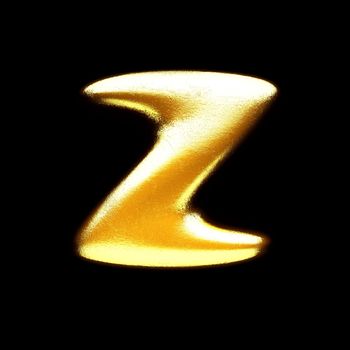 isolated golden letter
