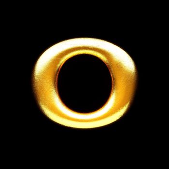 isolated golden letter