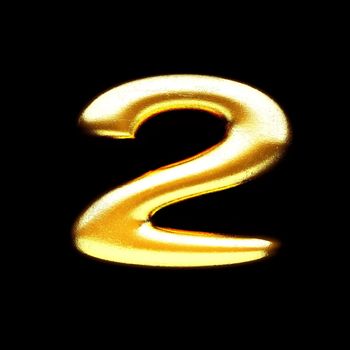 isolated golden letter
