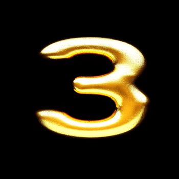 isolated golden letter