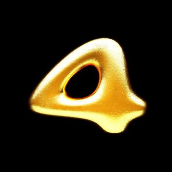 isolated golden letter