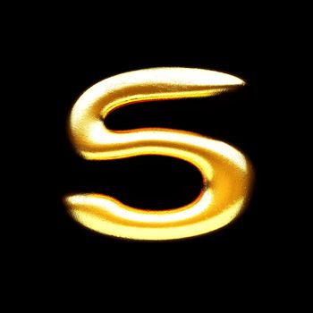isolated golden letter