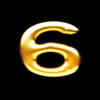 isolated golden letter