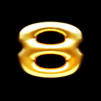 isolated golden letter