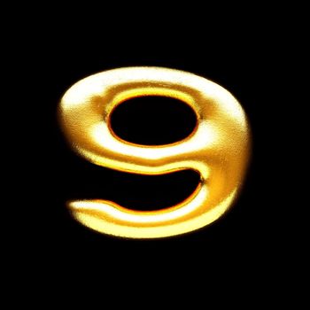 isolated golden letter