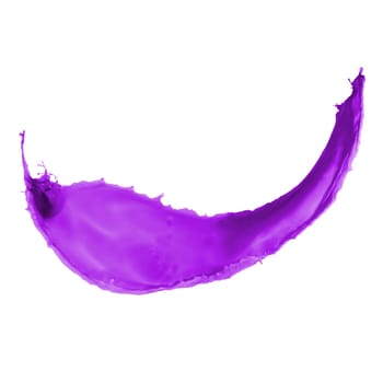 purple paint splash isolated on white background