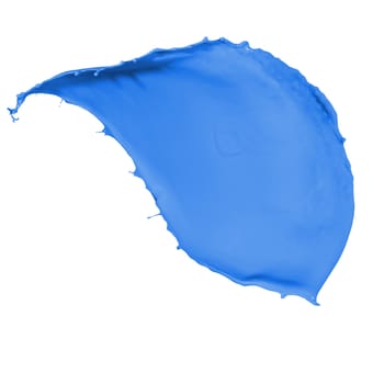 blue paint splash isolated on white background