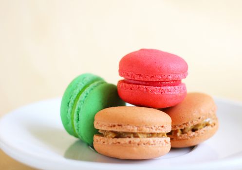 Tasty colorful macaroons