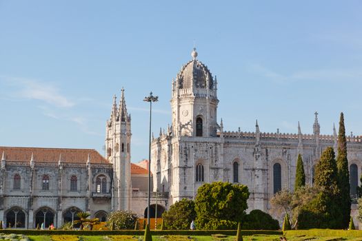 historic monastery "Mosteiro dos Jeronimos" of Lisbon in Portugal