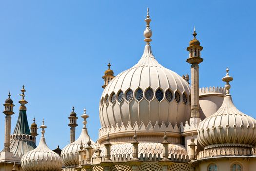Domes of Royal Pavilion in Brighton, England
