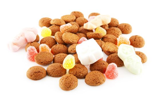 Typical dutch sweets: pepernoten (ginger nuts) for a celebration at 5 december in the Netherlands