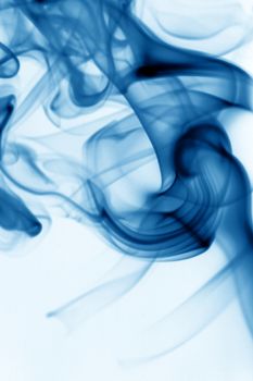 blue smoke abstract background close up