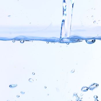 water bubbles blose up on white background