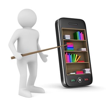 phone on white background. Isolated 3D image
