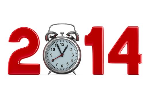 2014 new year. Isolated 3D image