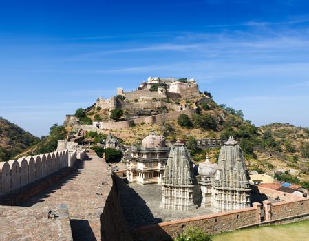 Kumbhalgarh fort, Rajasthan, India.  Kumbhalgarh is a Mewar fortress in the Rajsamand District of Rajasthan state in western India and is known world wide for its great history.