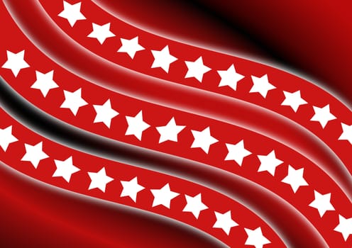 Flag, white star with red background