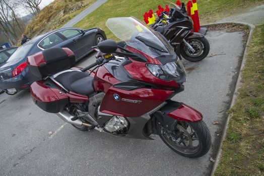 Every year in May there is a motorcycle meeting at Fredriksten fortress in Halden, Norway. In this photo  BMW K 1600 GT.