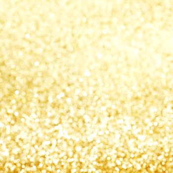 Gold Festive Christmas background with glitters