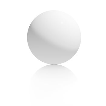 White sphere. 3d render isolated on white background