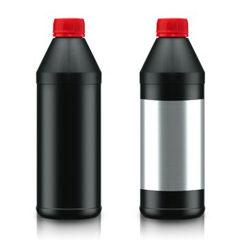 Black Oil Bottle isolated on white background. (with clipping work path)