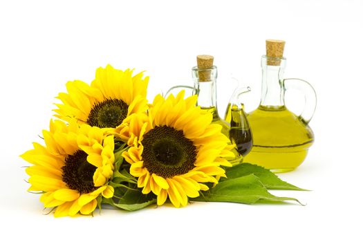 sunflower oil and sunflowers