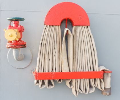 fire hose from battle ship