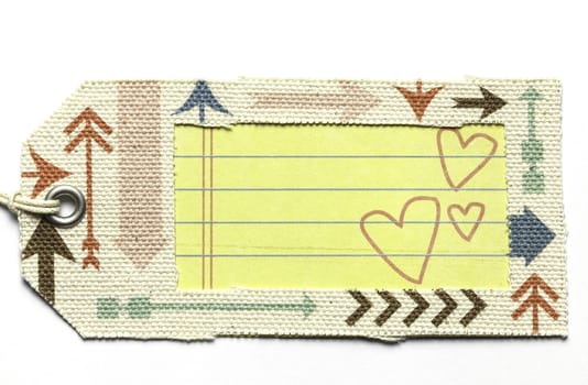 retro textile tag