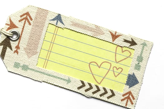 retro textile tag