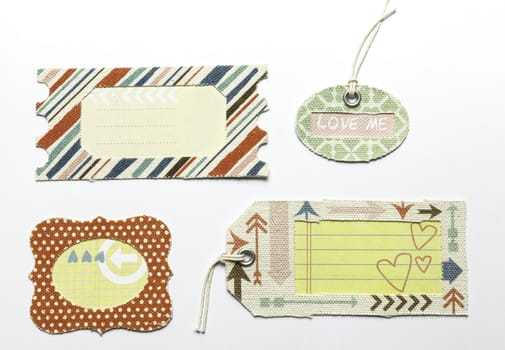 retro textile tag