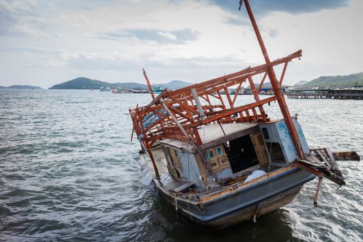 Fishing boat sinking