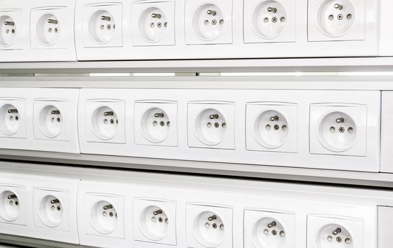 european electric outlet connector on the wall