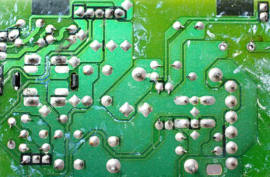 Computer board close up background