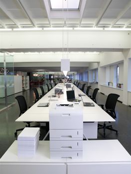 Office interior with computers 