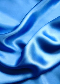 Smooth elegant blue silk can use as background 