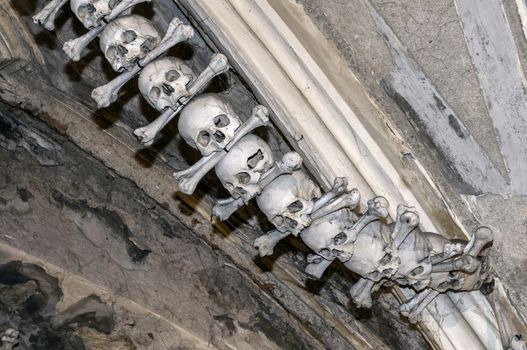Human bones at the Kutna Hora ossuary, Czech Republic.