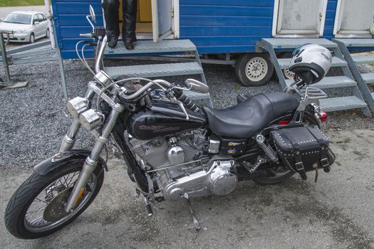 Every year in May there is a motorcycle meeting at Fredriksten fortress in Halden, Norway. In this photo Harley Davidson