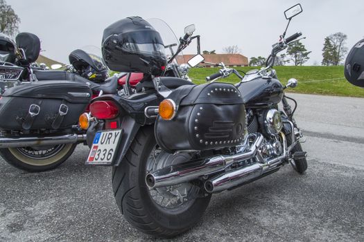 Every year in May there is a motorcycle meeting at Fredriksten fortress in Halden, Norway. In this photo, Yamaha Drag Star 1100