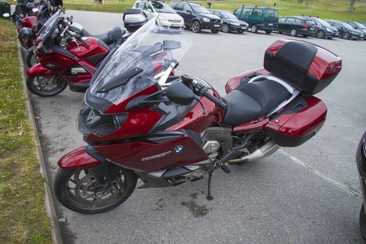 Every year in May there is a motorcycle meeting at Fredriksten fortress in Halden, Norway. In this photo  BMW K 1600 GT.