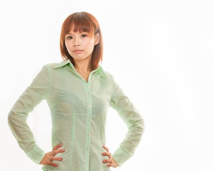 Chinese woman with formal business shirt