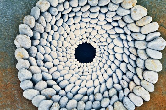 Sequence of stones laid out in the form of a circle