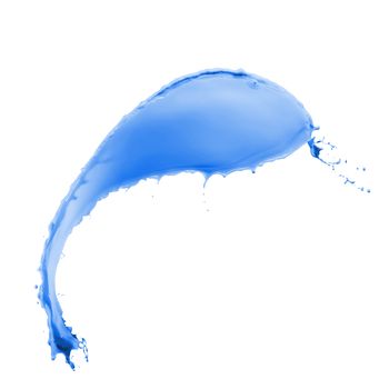 blue paint splash isolated on white background